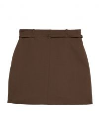 Theory Belted Wool-Blend Mini Skirt at Saks Fifth Avenue