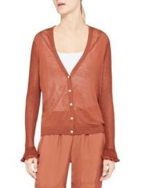 Theory Beri Sheer Sleeve Cardigan  Women - Bloomingdale s at Bloomingdales