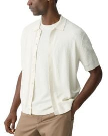 Theory Cairn Short-Sleeve Sweater in Cotton Bloomingdale39s at Bloomingdales