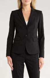 Theory Carissa Verve Stretch Virgin Wool Blazer in Black at Nordstrom Rack at Nordstrom Rack