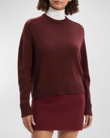 Theory Cashmere Cropped Crewneck Sweater at Neiman Marcus