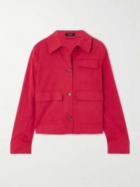 Theory Casual Linen Blend Jacket at Net a Porter