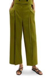 Theory City Pleated High Waist Wide Leg Pants at Nordstrom