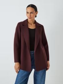 Theory Clairene Wool Cashmere Blend Coat Malbec at John Lewis