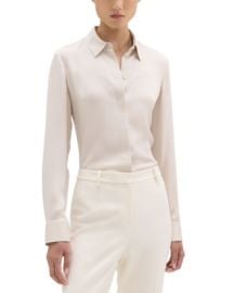 Theory Classic Fitted Silk Shirt Bloomingdales at Bloomingdales