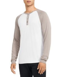 Theory Color Blocked Raglan Sleeve Henley      Bloomingdales at Bloomingdales