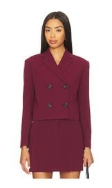 Theory Crop Jacket Admiral In Grenache at Revolve