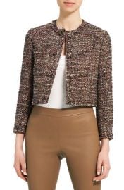 Theory Crop Tweed Jacket at Nordstrom