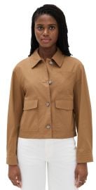 Theory Crop Work Jacket Bronze L at Shopbop