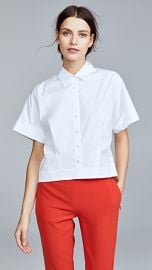 Theory Cropped Button Down Shirt at Shopbop