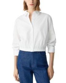 Theory Cropped Shirt in Good Cotton Bloomingdalex27s Women at Bloomingdales
