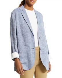 Theory Cutaway Hemp Boyfriend Jacket at Neiman Marcus