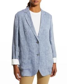 Theory Cutaway Hemp Boyfriend Jacket at Neiman Marcus