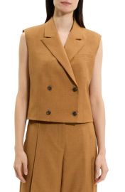 Theory Double Breasted Crop Vest at Nordstrom