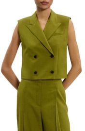 Theory Double Breasted Crop Vest at Nordstrom