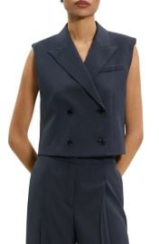 Theory Double Breasted Crop Vest at Nordstrom