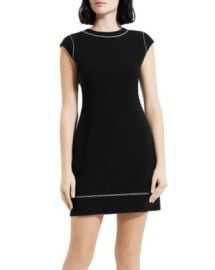 Theory Embroidered Cap Sleeve Shift Dress Bloomingdales at Bloomingdales