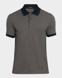 Theory Geo Mod Jacquard Polo at Neiman Marcus