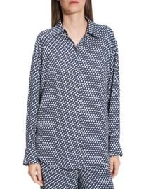 Theory Geo Print Boyfriend Shirt Bloomingdales at Bloomingdales