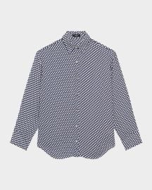 Theory Geometric Boyfriend Shirt at Neiman Marcus