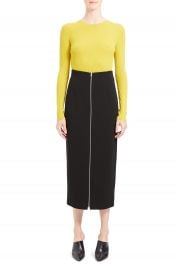 Theory High Waist Zip Pencil Midi Skirt   Nordstrom at Nordstrom