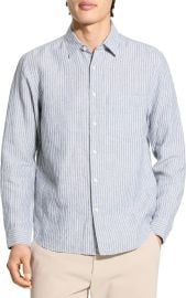 Theory Irving Shirt in Dark Rainstorm Eggshell at Nordstrom Rack