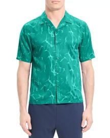 Theory Irving Short Sleeve Button Front Camp Shirt Bloomingdales at Bloomingdales