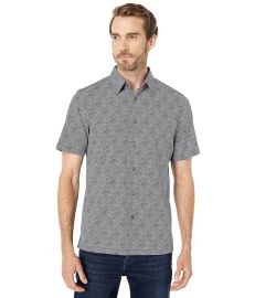 Theory Irving Short Sleeve Wave Grid com at Zappos