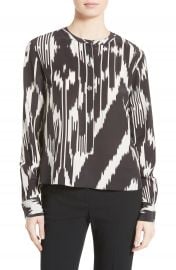 Theory Isalva Interlace Ikat Silk Top   Nordstrom at Nordstrom