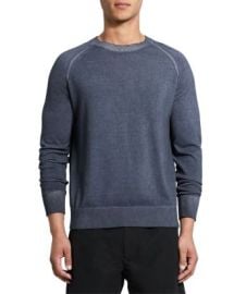 Theory Jaipur Cotton Blend Solid Crewneck Sweater Bloomingdales at Bloomingdales