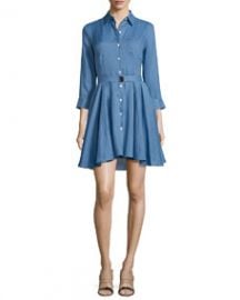 Theory Jalyis Sunny Belted Shirtdress at Neiman Marcus