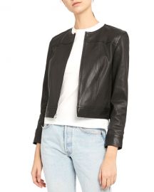 Theory Jean Bristol Leather Moto Jacket at Neiman Marcus