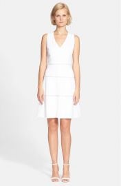 Theory Jemion Fit and Flare Dress in White at Nordstrom