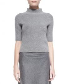 Theory Jodi Ribbed Knit Mock-Neck Sweater at Neiman Marcus