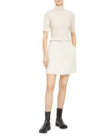 Theory Knit Combo Turtleneck Dress   Bloomingdales at Bloomingdales