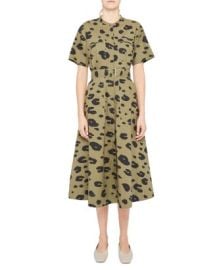 Theory Leopard Print Belted Shirt Dress Bloomingdales at Bloomingdales