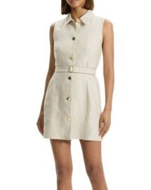 Theory Linen Mini Shirt Dress Bloomingdales at Bloomingdales