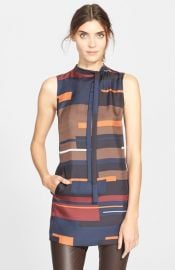 Theory Nitee Print Silk Top at Nordstrom