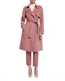 Theory Oaklane New Divided Open-Front Trench Coat  Pink Willow at Neiman Marcus