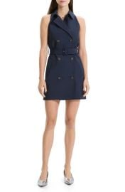 Theory Oxford Sleeveless Stretch Cotton Trench Minidress at Nordstrom