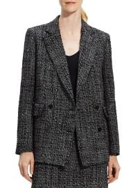 Theory Piazza Tweed Double Breasted Jacket at Saks Fifth Avenue