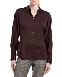 Theory Princess Seam Button Front Shirt Bloomingdales at Bloomingdales