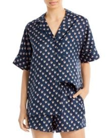 Theory Ralfinn Floral Ikat Print Silk Camp Shirt Bloomingdales at Bloomingdales