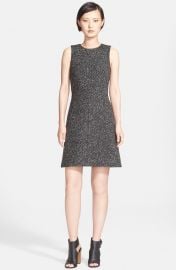 Theory Raneid Wool Blend A-Line Dress in Black at Nordstrom