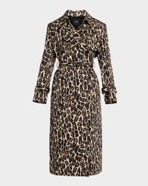 Theory Relaxed Leopard Trench Coat at Neiman Marcus