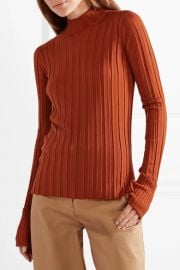 Theory Ribbed merino wool turtleneck sweater at Net A Porter