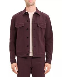 Theory River Cotton Blend Twill Trucker Jacket at Nordstrom