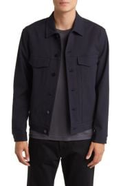 Theory River Cotton Blend Twill Trucker Jacket at Nordstrom