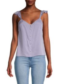 Theory Ruffle-Trim Silk Top on SALE at Saks Off 5th