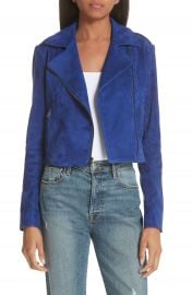 Theory Sanda L Lamb Suede Moto Jacket   Nordstrom at Nordstrom